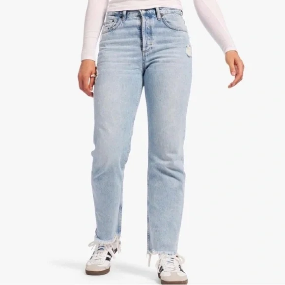 Nuuds The Straight Jeans Classic Fit Size 32 Ranger Wash Distressed 29” Inseam - Picture 2 of 16